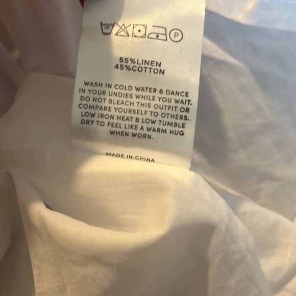 PepperMayo White Love Signs Linen Mini Dress - Picture 7 of 8